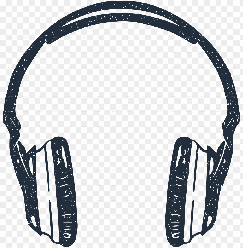 drawn headphone hipster - headphones vector PNG image with transparent ...