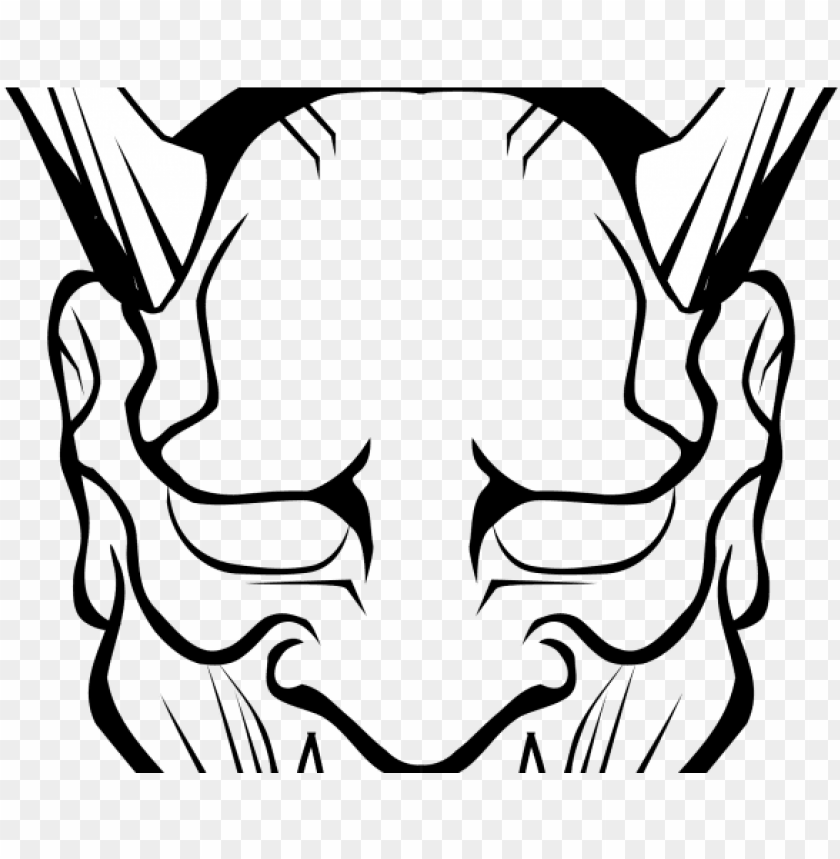 Drawn Masks Oni Oni Demon Drawi Png Image With Transparent Background Toppng - oni akuma roblox