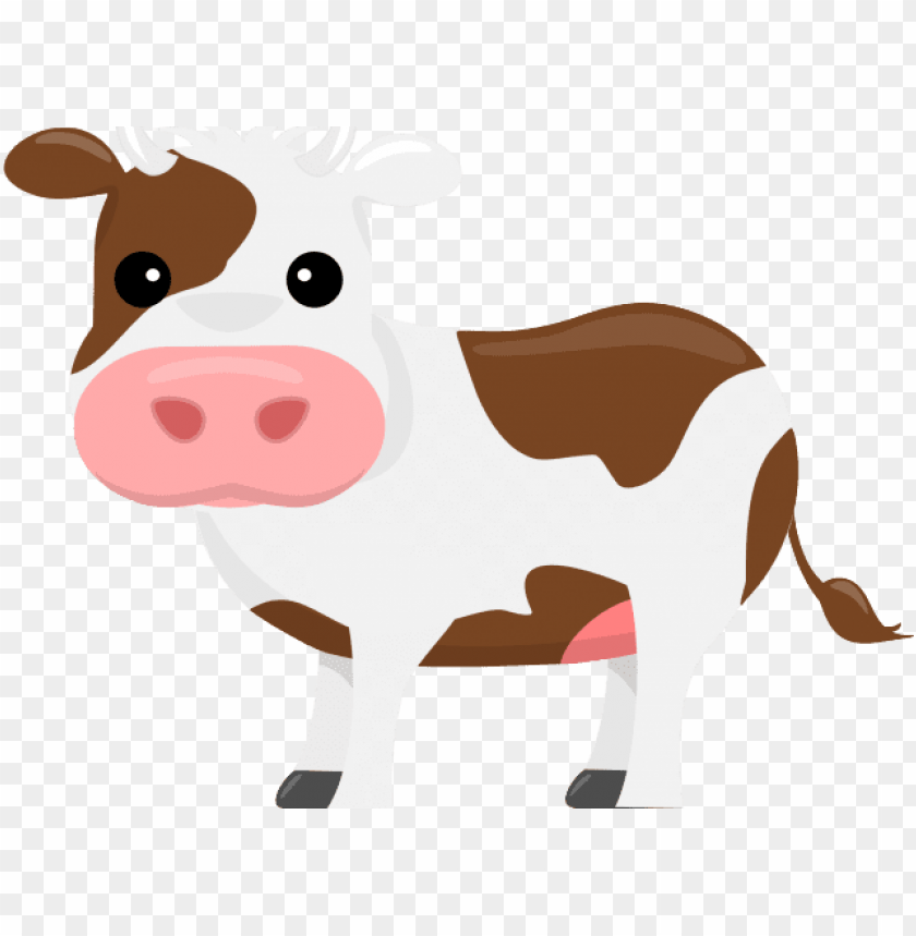 Drawn Meat Cartoon Cow - Farm Animals Clipart PNG Transparent Background