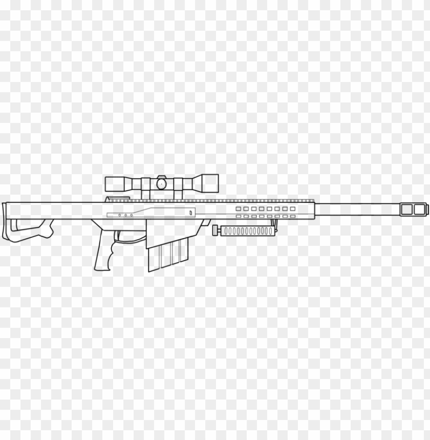 Drawn Rifle 50 Cal Barrett 50 Cal Drawi Png Image With Transparent Background Toppng