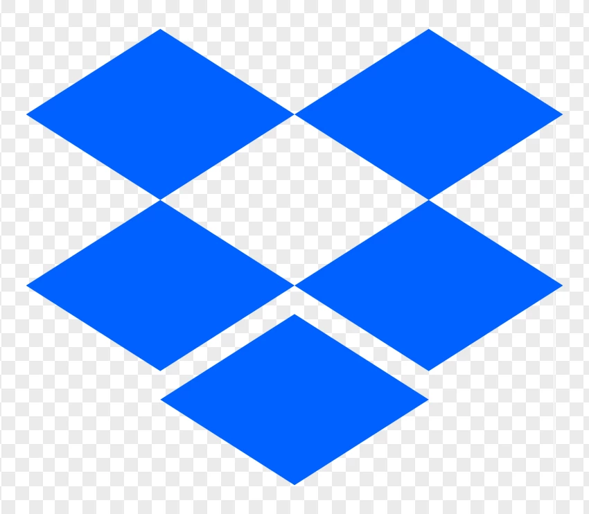 Dropbox Icon Blue Logo PNG Transparent Background