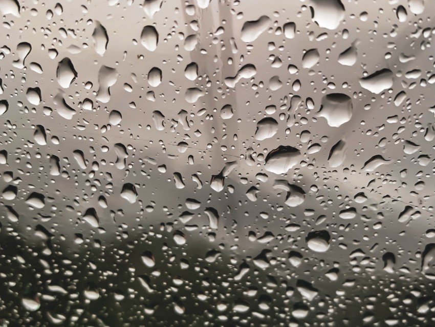 drops, glass, rain, moisture, macro, monochrome
