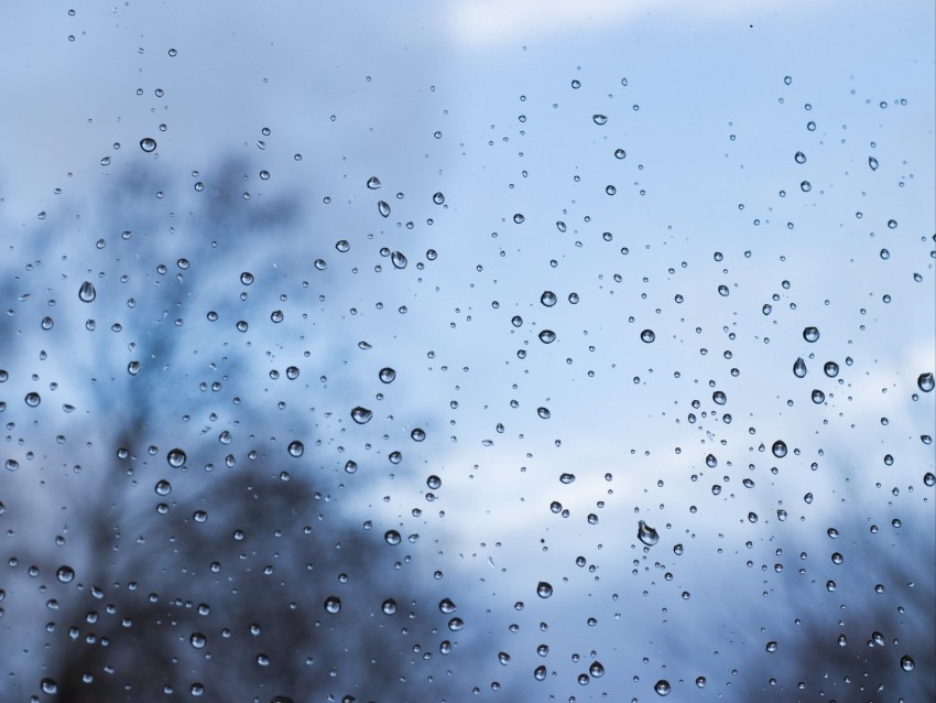 drops, glass, rain, wet, blur, window