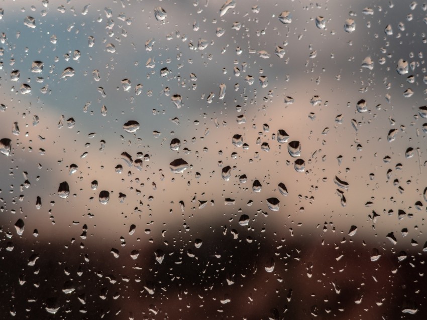 drops, glass, rain, window, moisture, blur