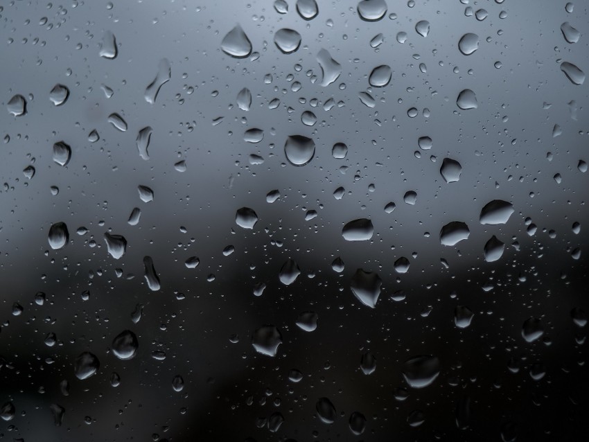drops, wet, glass, surface, macro, gray