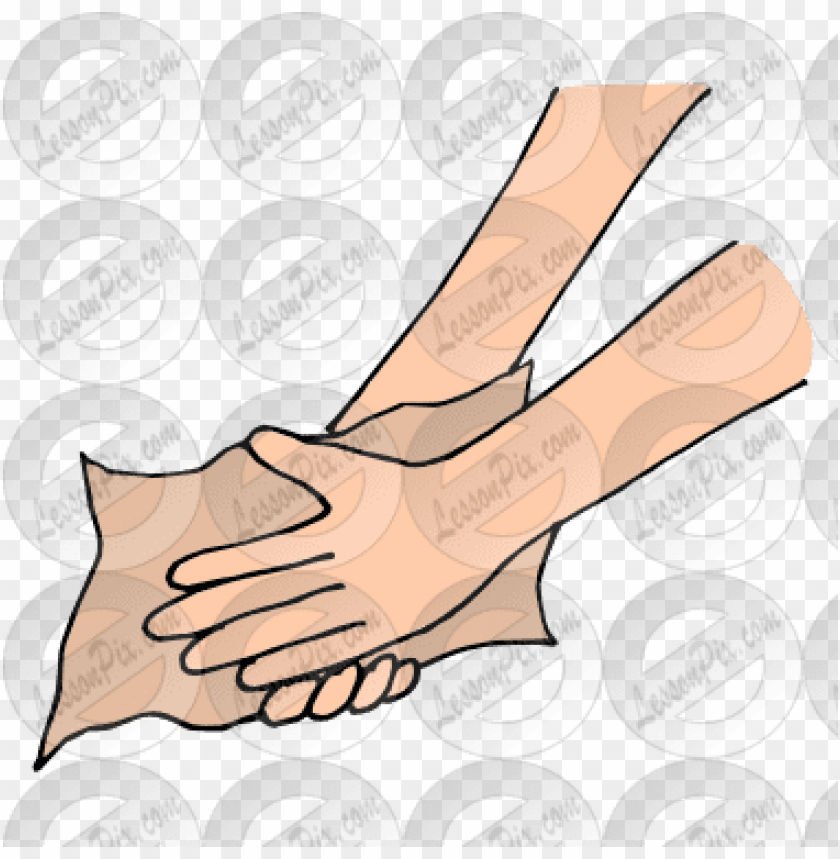 Dry Hands With Paper Towel Clipart - Dry Hands With Towel Clip Art PNG Transparent Background