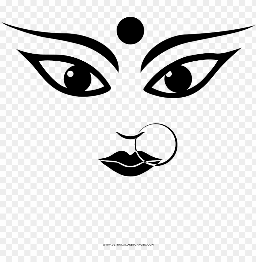 Devi Durga Face Stock Vector Illustration and Royalty Free Devi Durga Face  Clipart