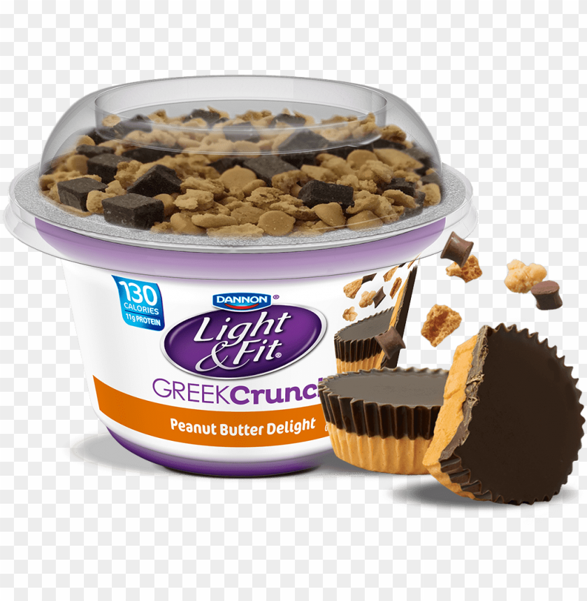 eanut butter delight nonfat greek yogurt crunch light and fit yogurt peanut butter PNG transparent with Clear Background ID 268087