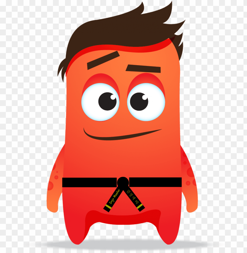 earn dojo karate belts and rewards - class dojo red monster PNG image with transparent background@toppng.com