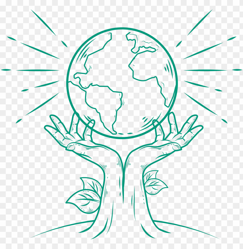 earth day is an event celebrated every year on the - simple mother earth drawi PNG image with transparent background@toppng.com