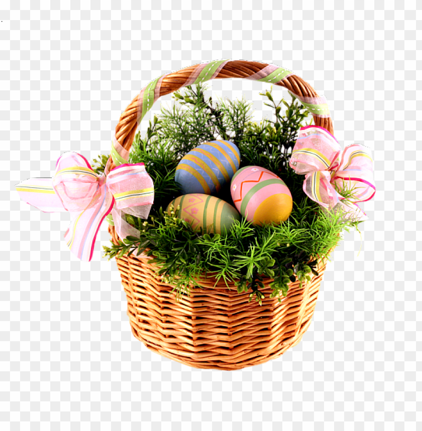 easter basket with eggs png images background -  image ID is 48048