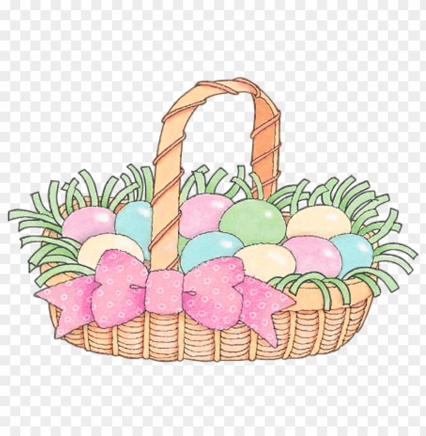 easter basket with pink ribbon png images background -  image ID is 48042