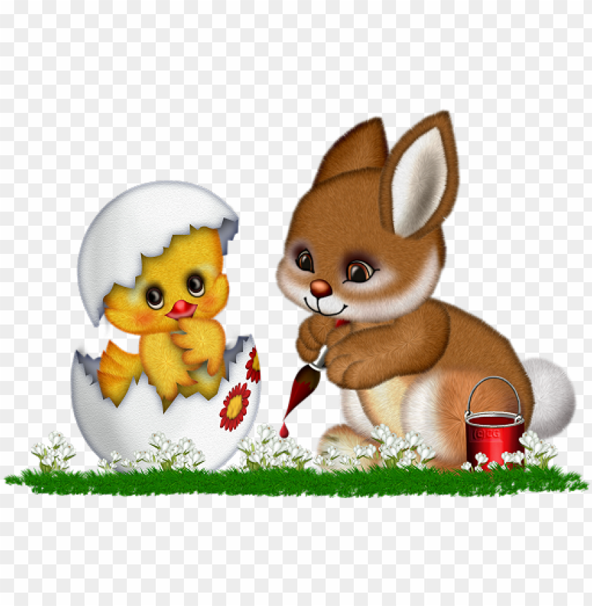 Easter Bunny Chicken Eggs PNG Transparent With Clear Background ID 273402