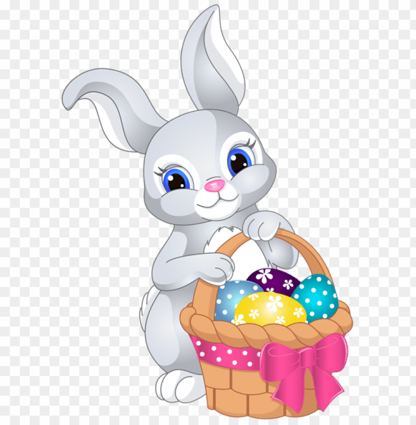 Download Easter Bunny With Egg Basket Png Images Background Toppng - easter egg basket roblox