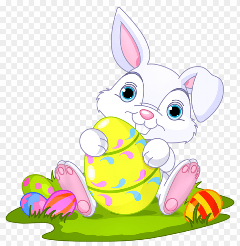 Easter Bunny With Eggs Decorpicture Png Images Background -  Image ID Is 50547