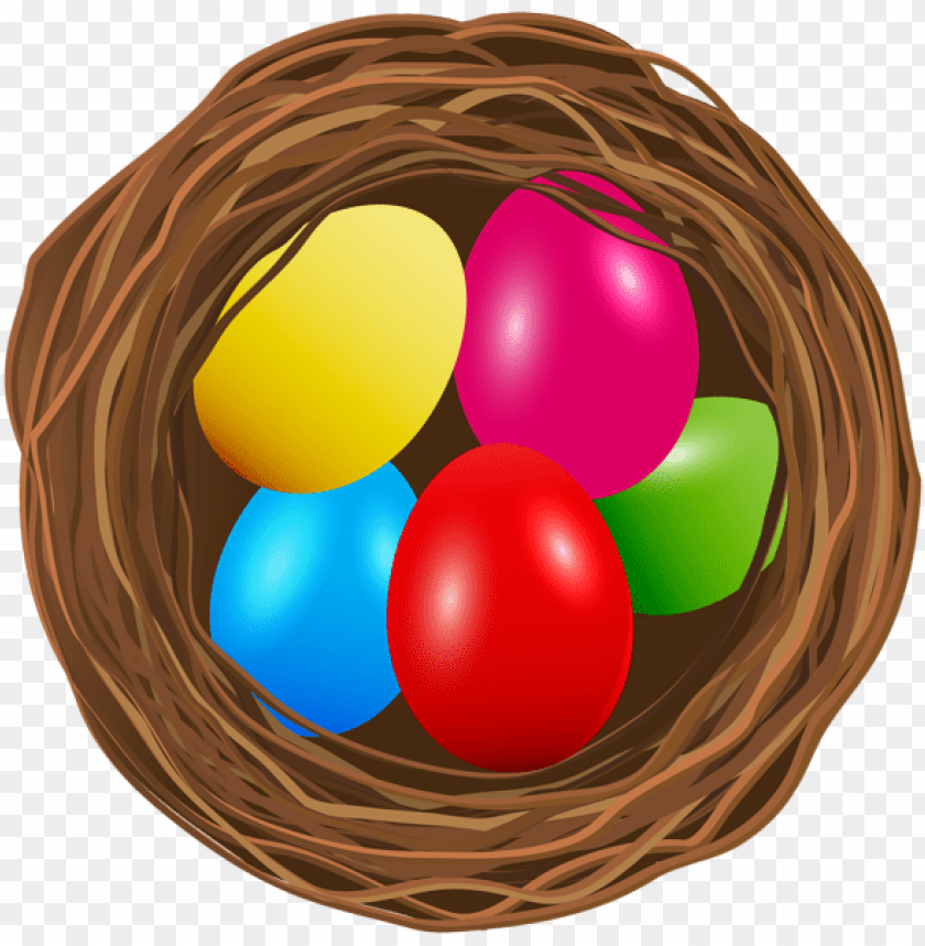 easter egg nest transparent png images background -  image ID is 47613