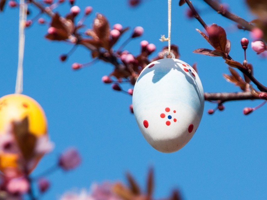 easter, egg, spring, holiday, decoration, branches