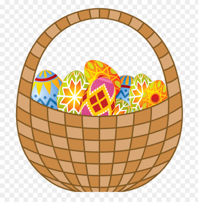 easter eggs and basket png images background -  image ID is 47790