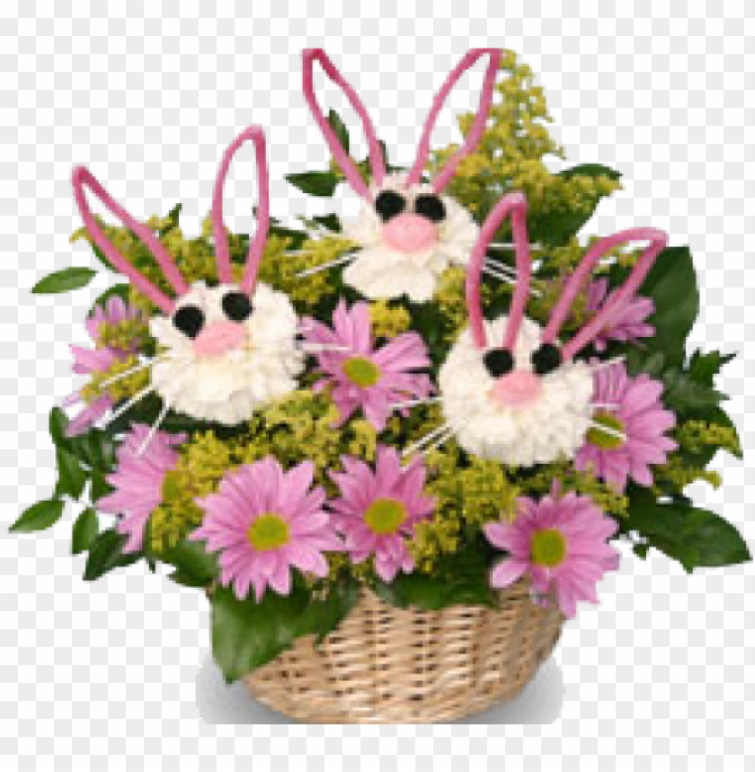 free PNG easter flower clipart basket - easter PNG image with transparent background PNG images transparent