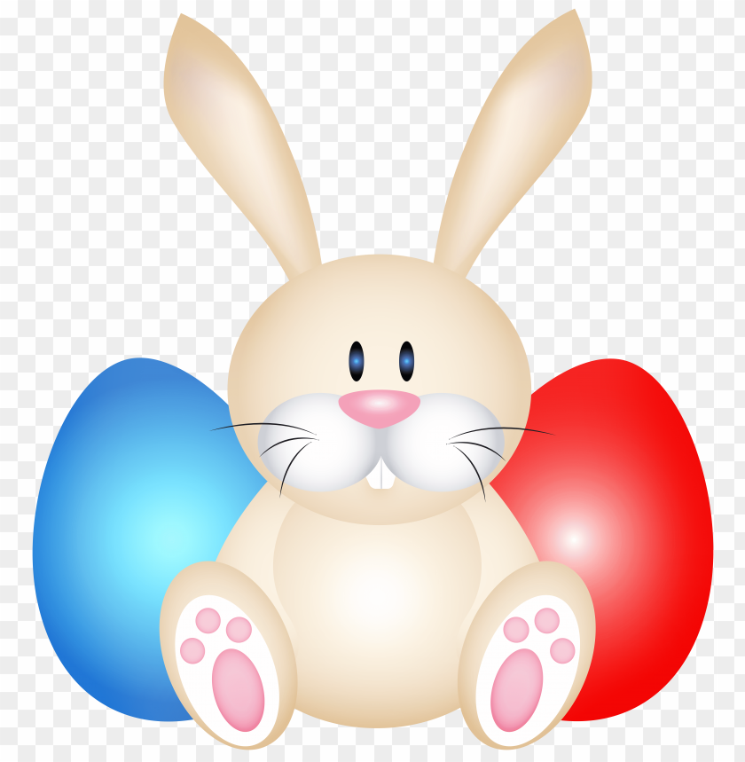 easter rabit whit eggs clipart png photo - 31135
