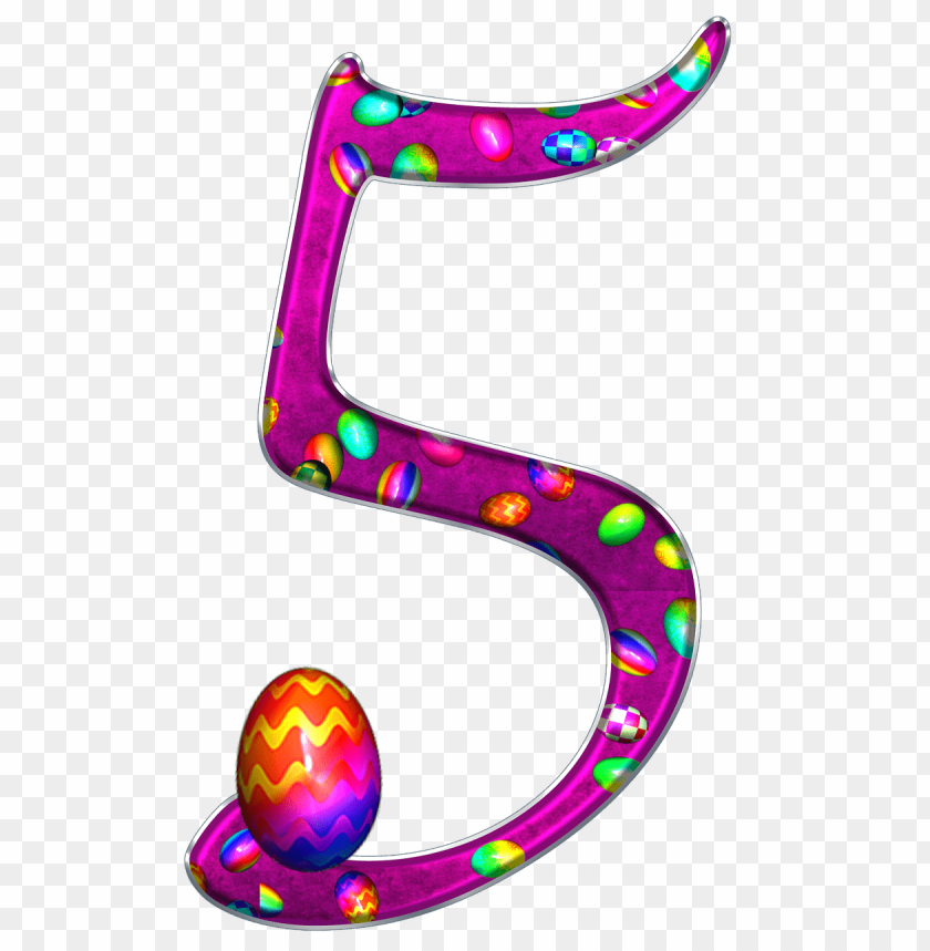 miscellaneous, numbers, easter theme number 5, 