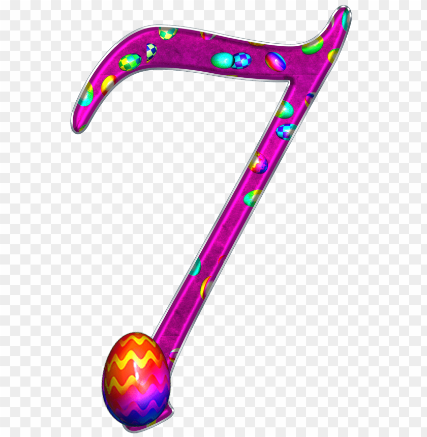 miscellaneous, numbers, easter theme number 7, 