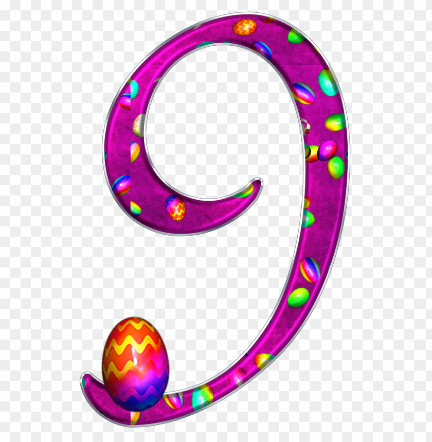 miscellaneous, numbers, easter theme number 9, 