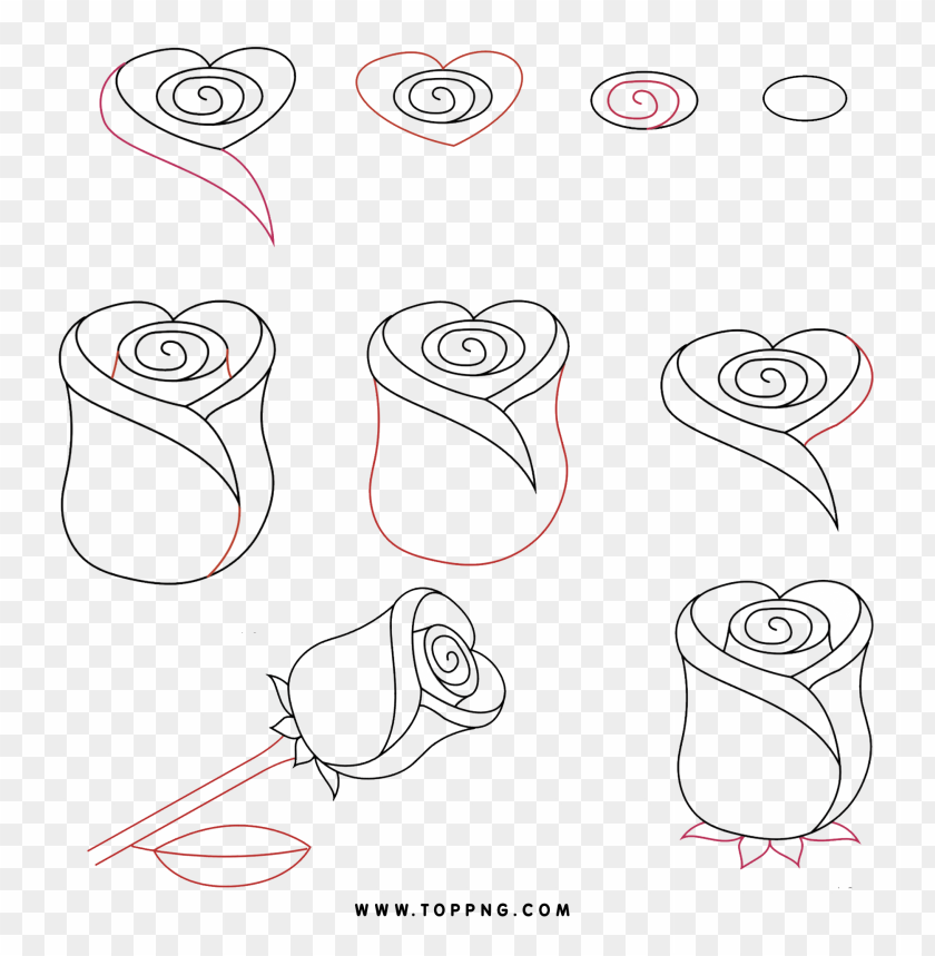 easy drawing rose - Image ID 474243