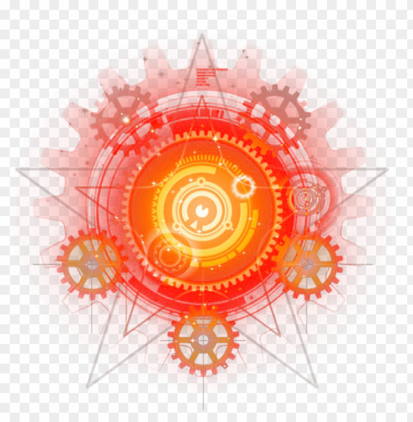 effect gears star orange portal magic - magic circle orange PNG image with transparent background@toppng.com