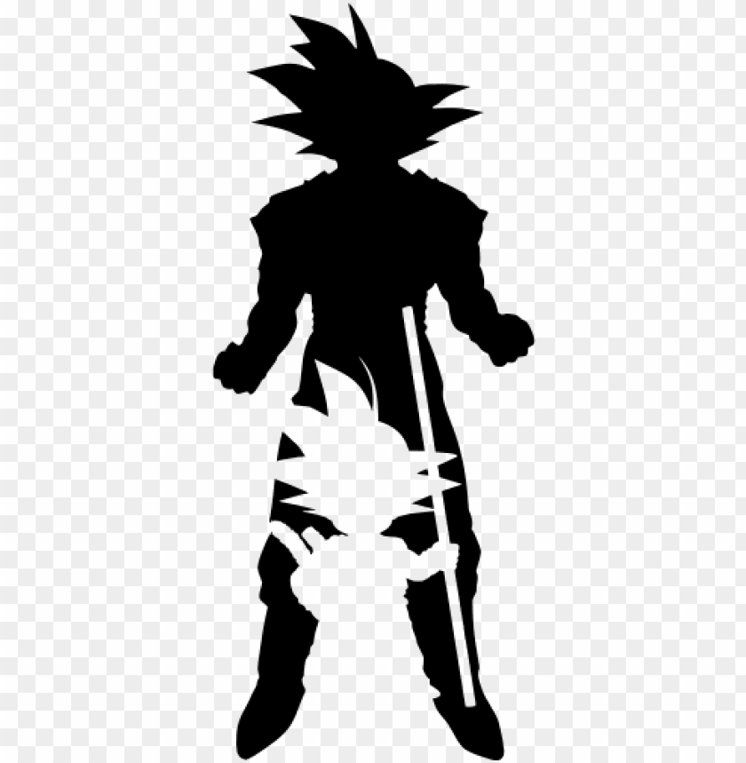 Egatina Goku Siluetas - Siluetas De Dragon Ball Z PNG Transparent Background