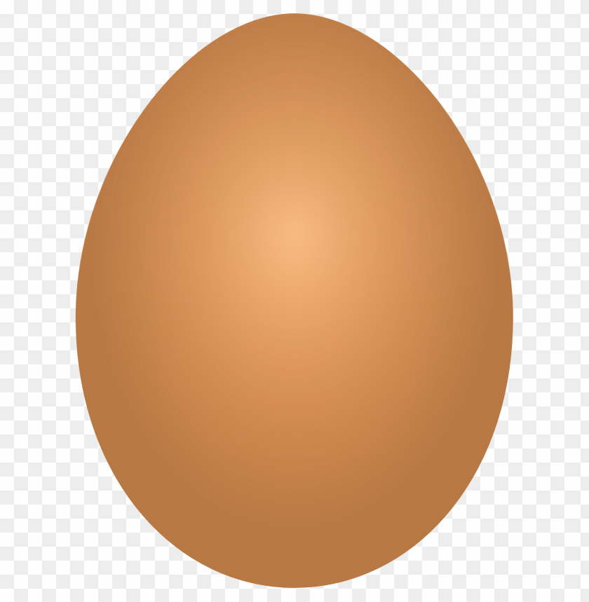 Realistic brown egg on a transparent background.