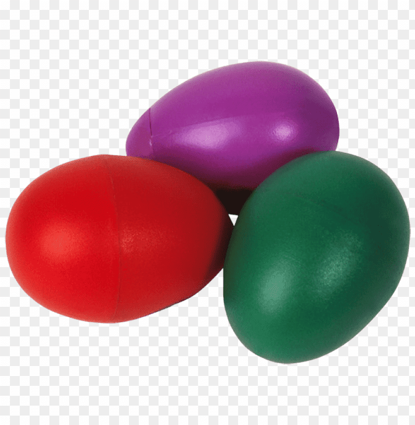 Colorful red, green, and purple decorative eggs on a transparent background PNG