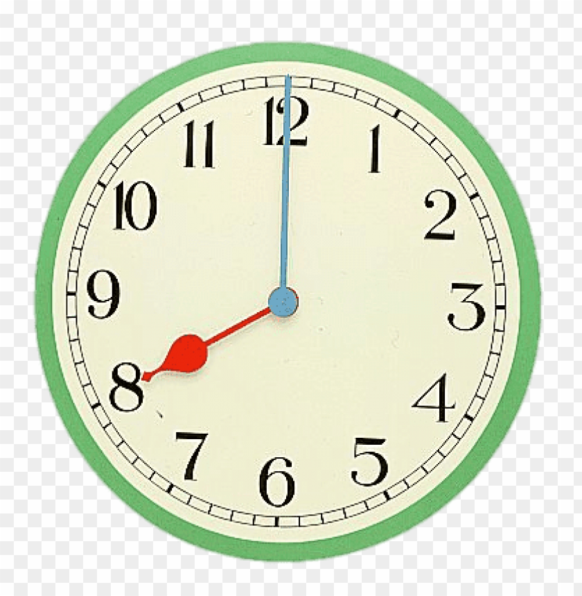 miscellaneous, time indications, eight o'clock coloured clock, 