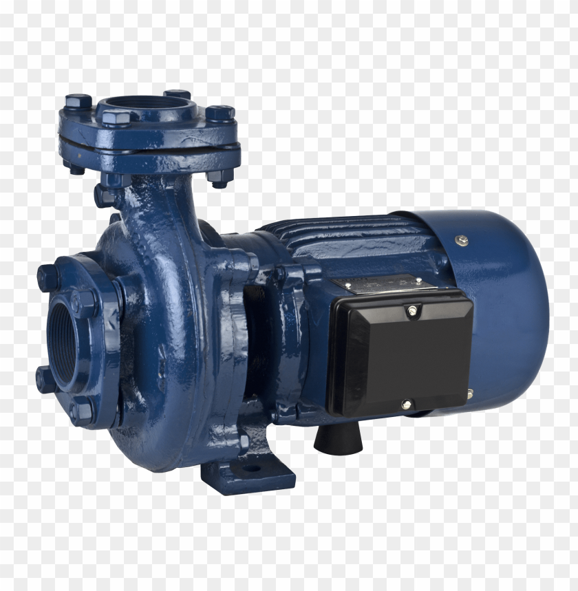 Transparent Background PNG of electric water pump blue motor - Image ID 23339