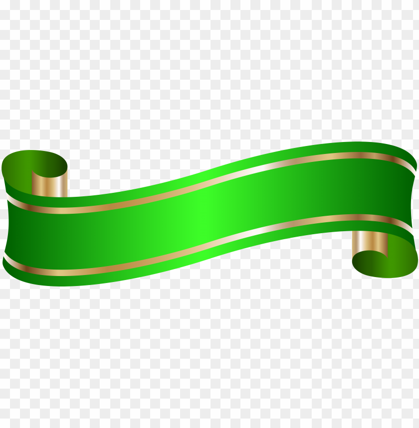 green ribbon banner clipart PNG transparent with Clear Background ID 176992
