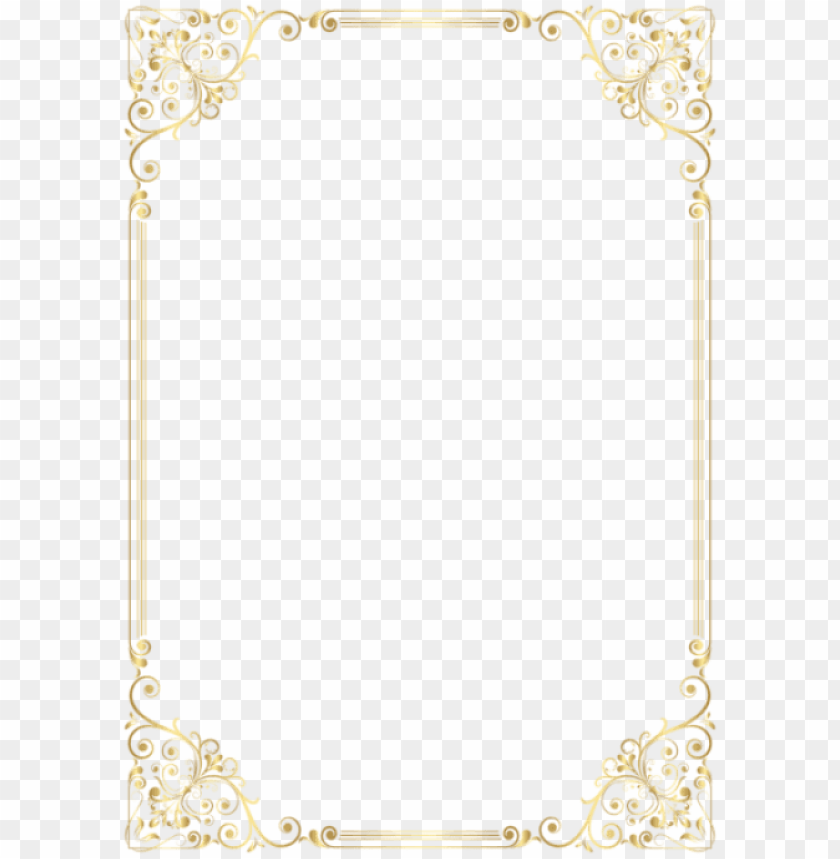 elegant gold page borders PNG transparent with Clear Background ID 79095