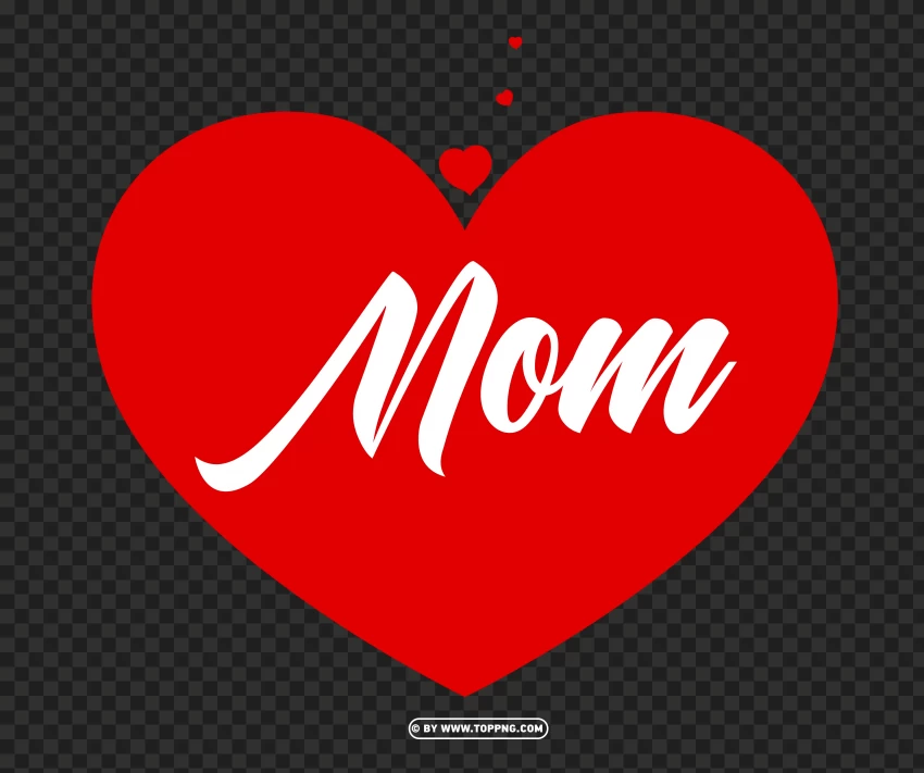 Elegant Mother's Day Heart Illustration on Transparent Background PNG , Mother's Day celebration, maternal love, family bonding, gratitude, appreciation, motherhood