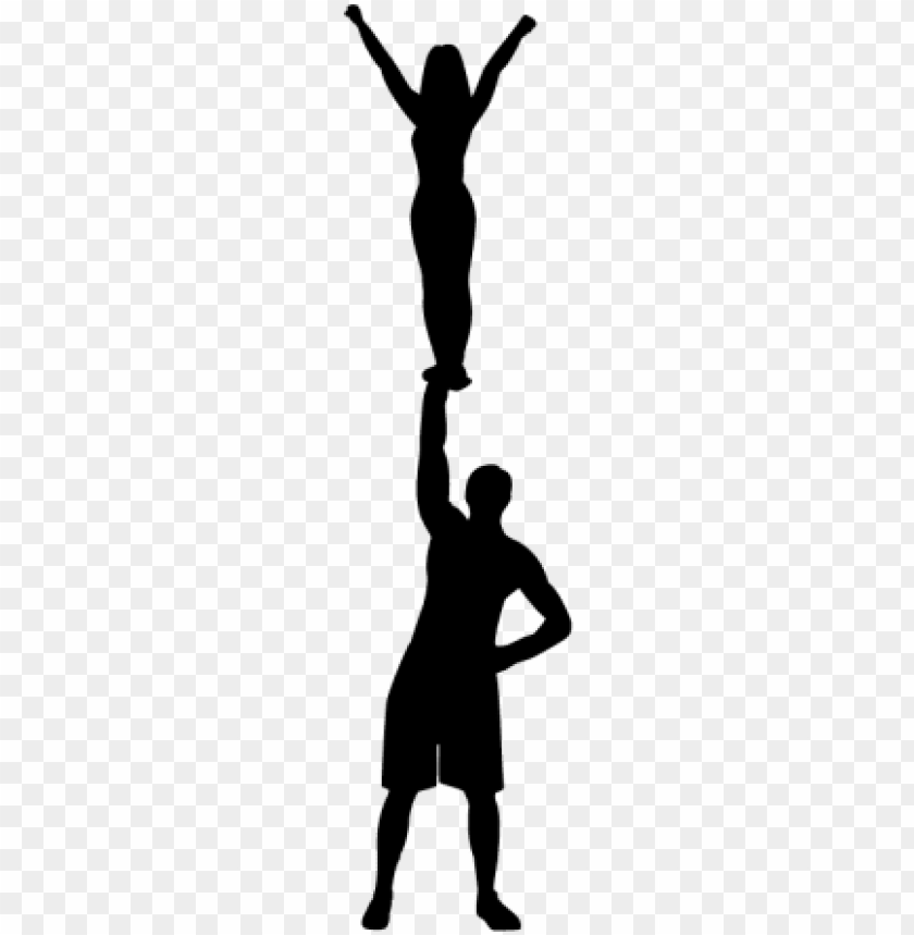 elementary cheer camp cheerleading stunt silhouette PNG transparent with Clear Background ID 225344