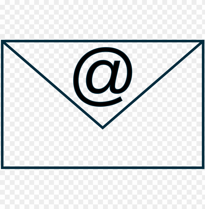 Free Download HD PNG Outlined Envelope Email Icon PNG Transparent 