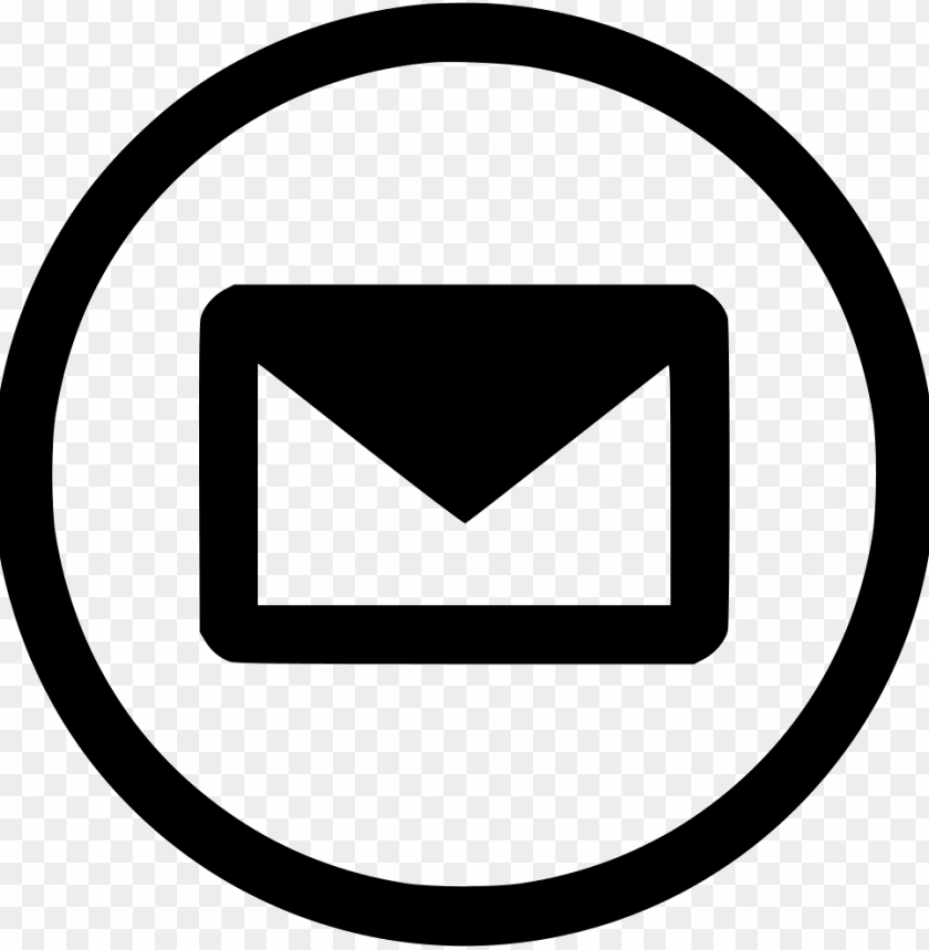 Email Mail Envelope Send Communication Data Comments - Email Icon White Circle PNG Transparent Background