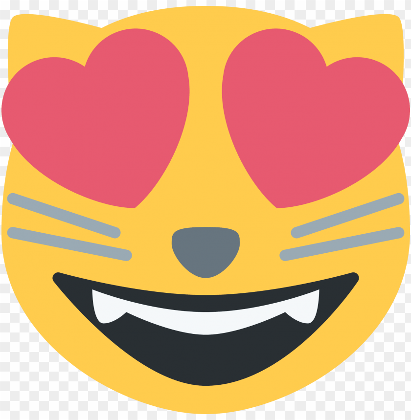 emoji, cat, heart, eyes, png