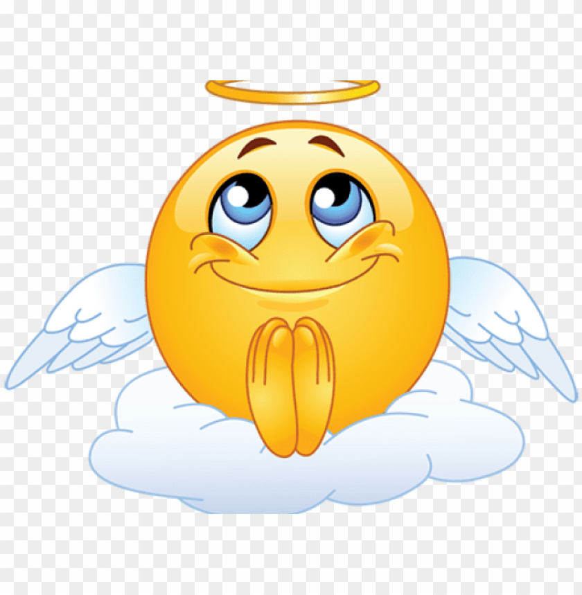 free PNG emoji faceangel - angel emot PNG image with transparent background PNG images transparent