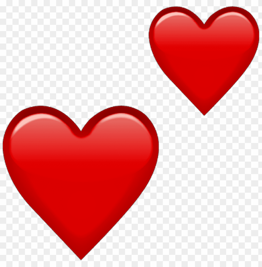 emoji, red, hearts, png, double