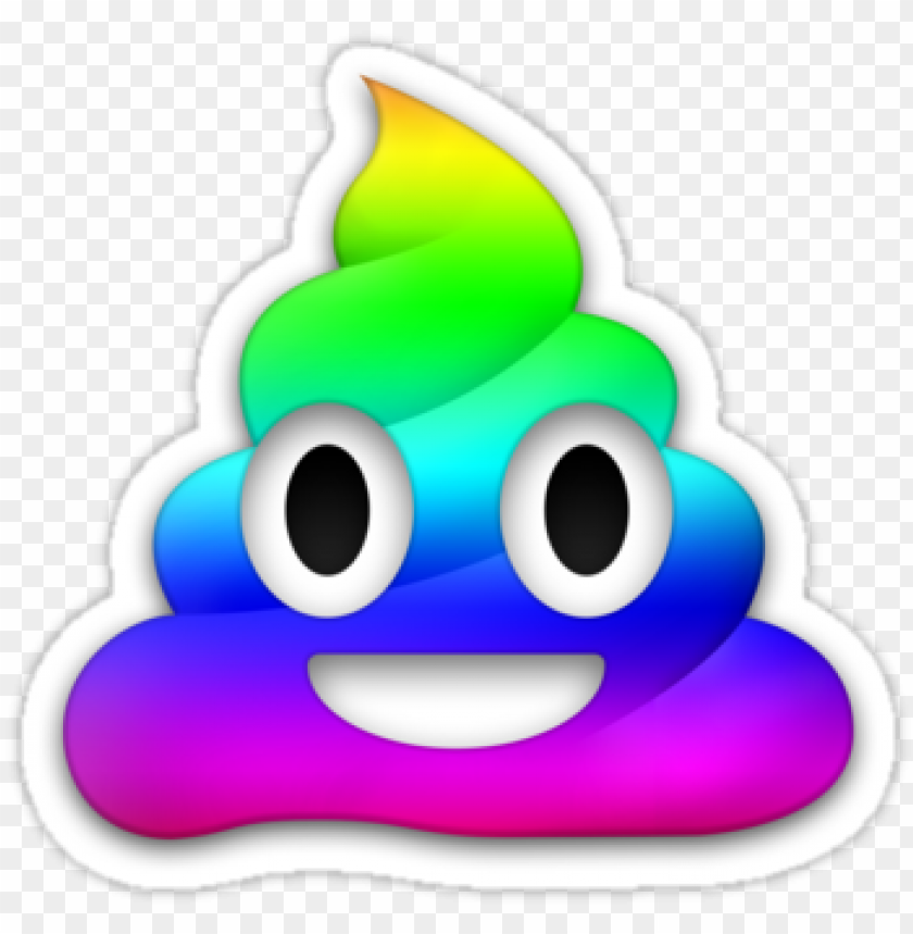 emoji stickers, unicorn stickers, unicorn emoji, cool - rainbow poop emoji printable PNG image with transparent background@toppng.com