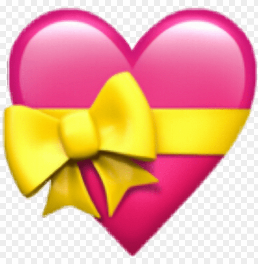 Emojis Whatsapp Corazones The Emoji - Heart With Ribbon Emoji PNG Transparent With Clear Background ID 183315