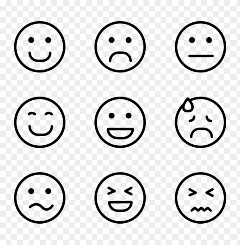 Emotion Black Faces Icons Free PNG Transparent With Clear Background ID 474765