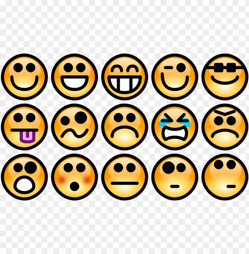Emotions Smileys Feelings Faces Chat Smiley Face Collectio Png Image With Transparent Background Toppng