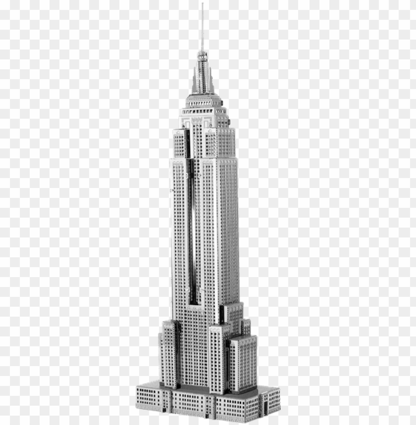 free PNG empire state building silhouette png for kids - fascinations iconx empire state building 3d metal model PNG image with transparent background PNG images transparent