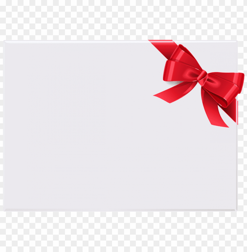 empty card with red ribbon png