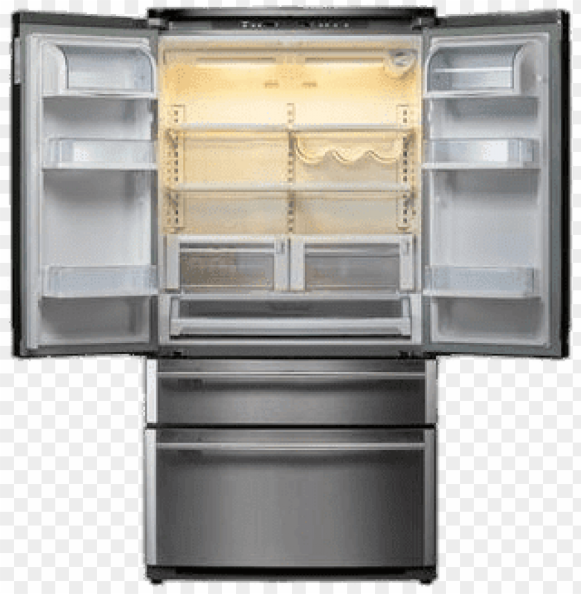 kitchenware, refrigerators, empty open refrigerator, 